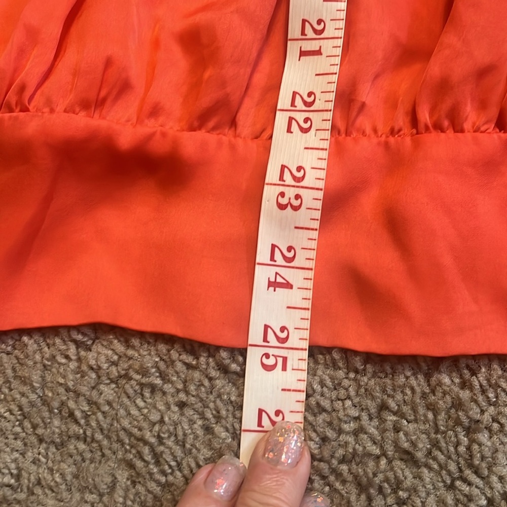 Bebe xs  Orange embellished silk halter tank top - Picture 5 of 7